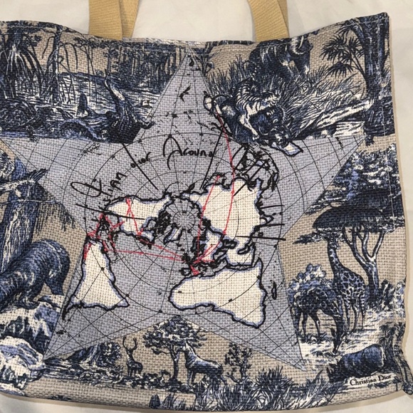 CHRISTIAN DIOR WORLD TROTTER CANVAS TOTE - Picture 8 of 8